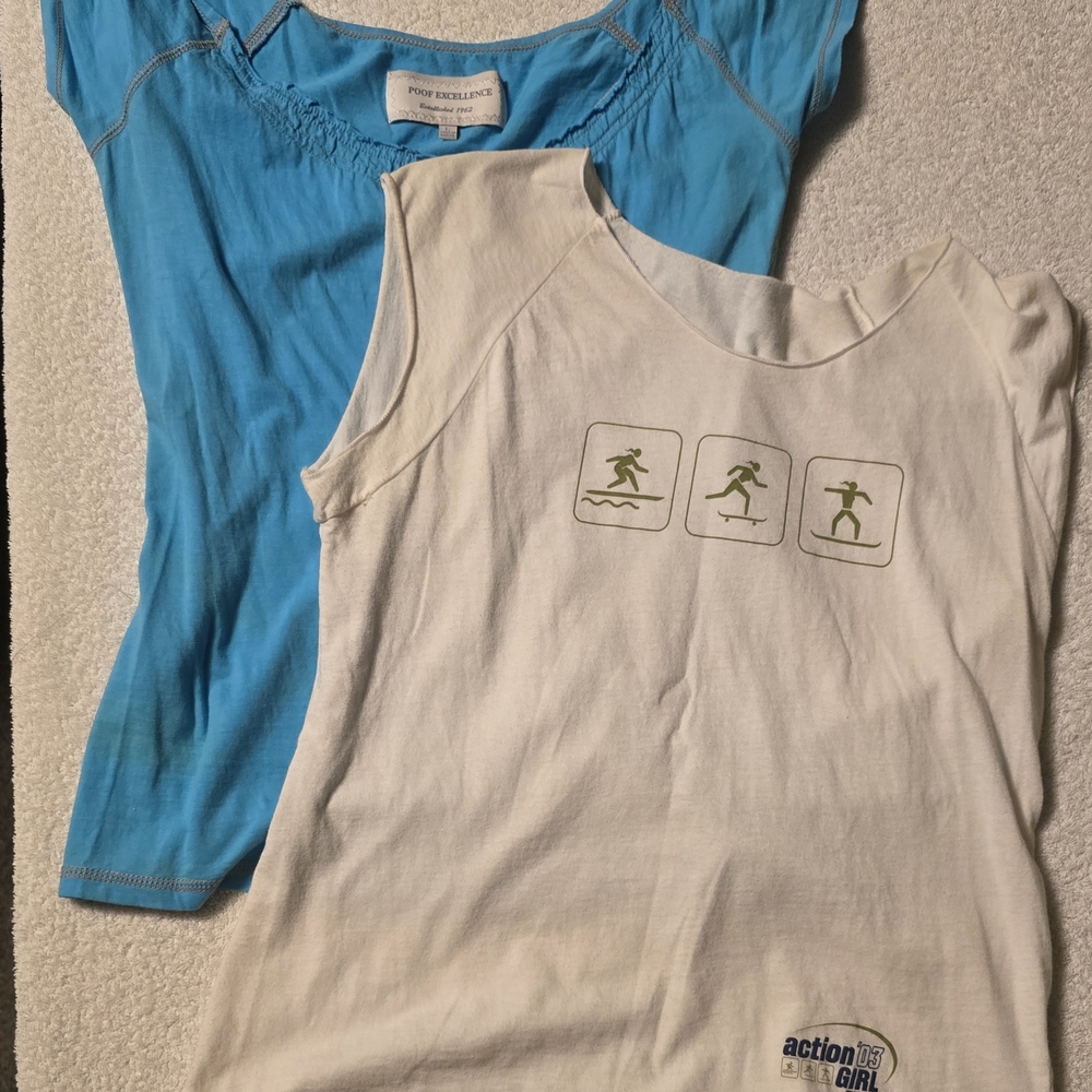 White and Blue Kids Tops Set